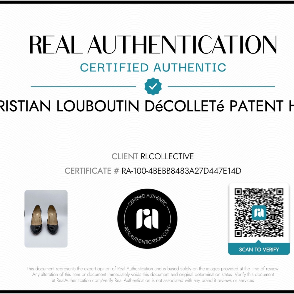 Christian Louboutin Patent Black Décolleté 868 Patent Calf Pumps - Picture 10 of 10